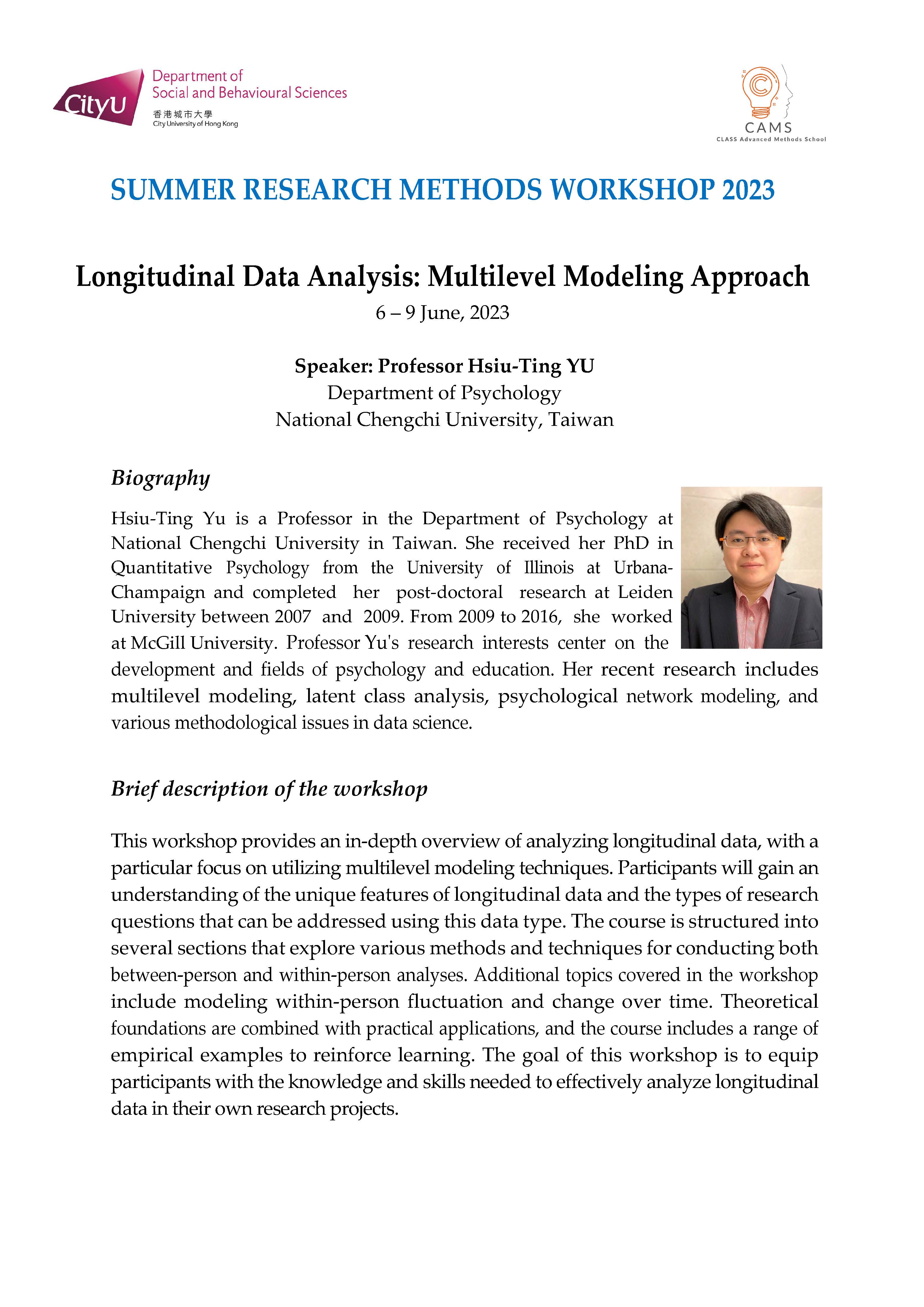 Longitudinal Data Analysis: Multilevel Modeling Approach